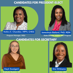 Graphic of four candidates